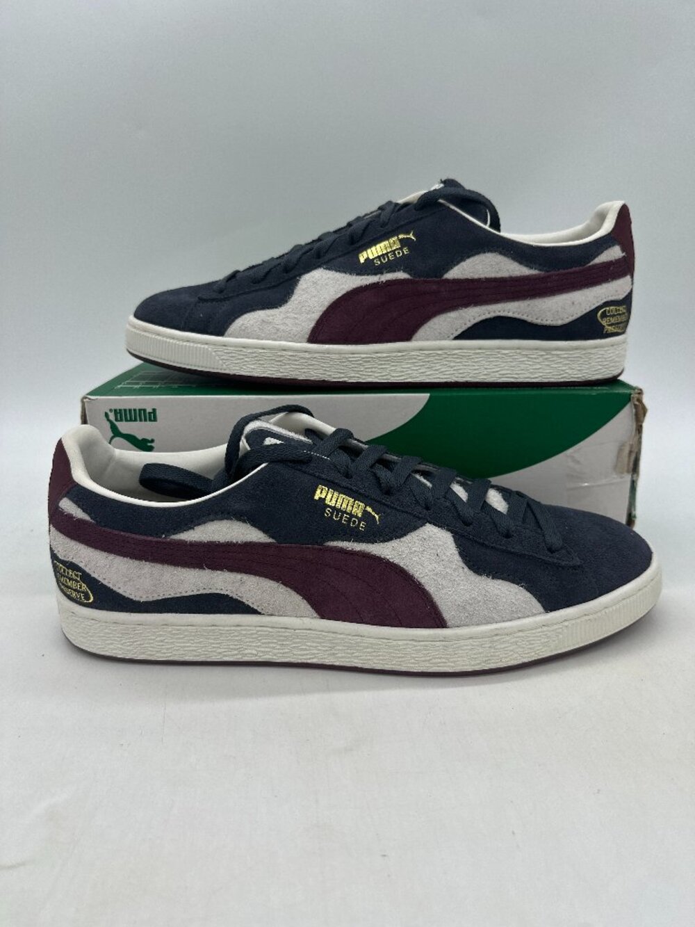 Puma Suede Men's Size 12 Blue Gray Athletic Shoes 398474 01